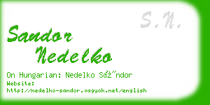 sandor nedelko business card